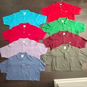 Bundle of 8 Men’s Lacoste Polos (size medium; Lacoste size 5)